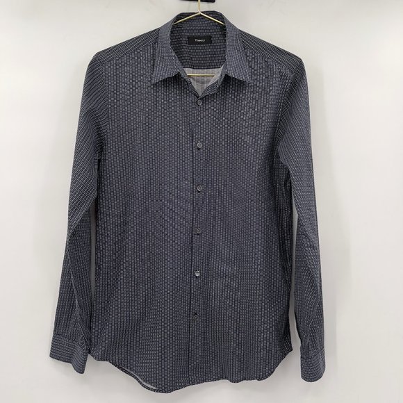 Theory Mens Button Up Long Sleeve Shirt - Picture 1 of 8